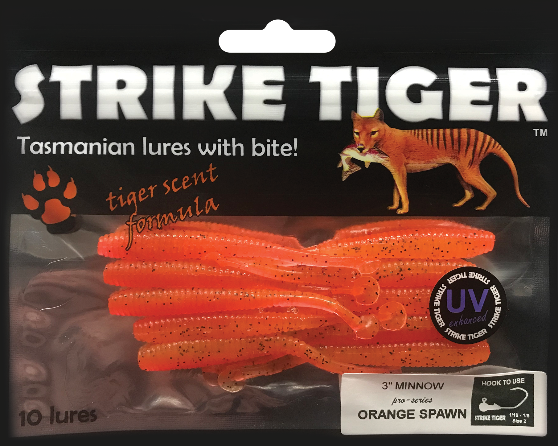 Strike Tiger 3" minnow ORANGE SPAWN